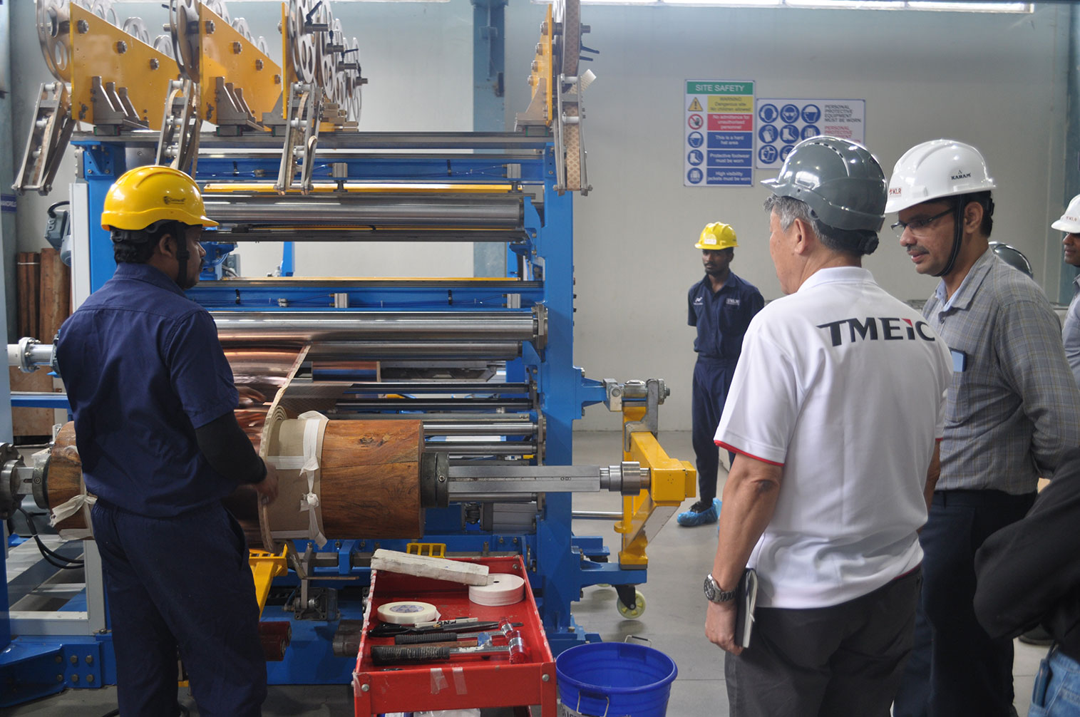 TMEIC JAPAN TEAM AT DUST PROOOF WINDING SECTION